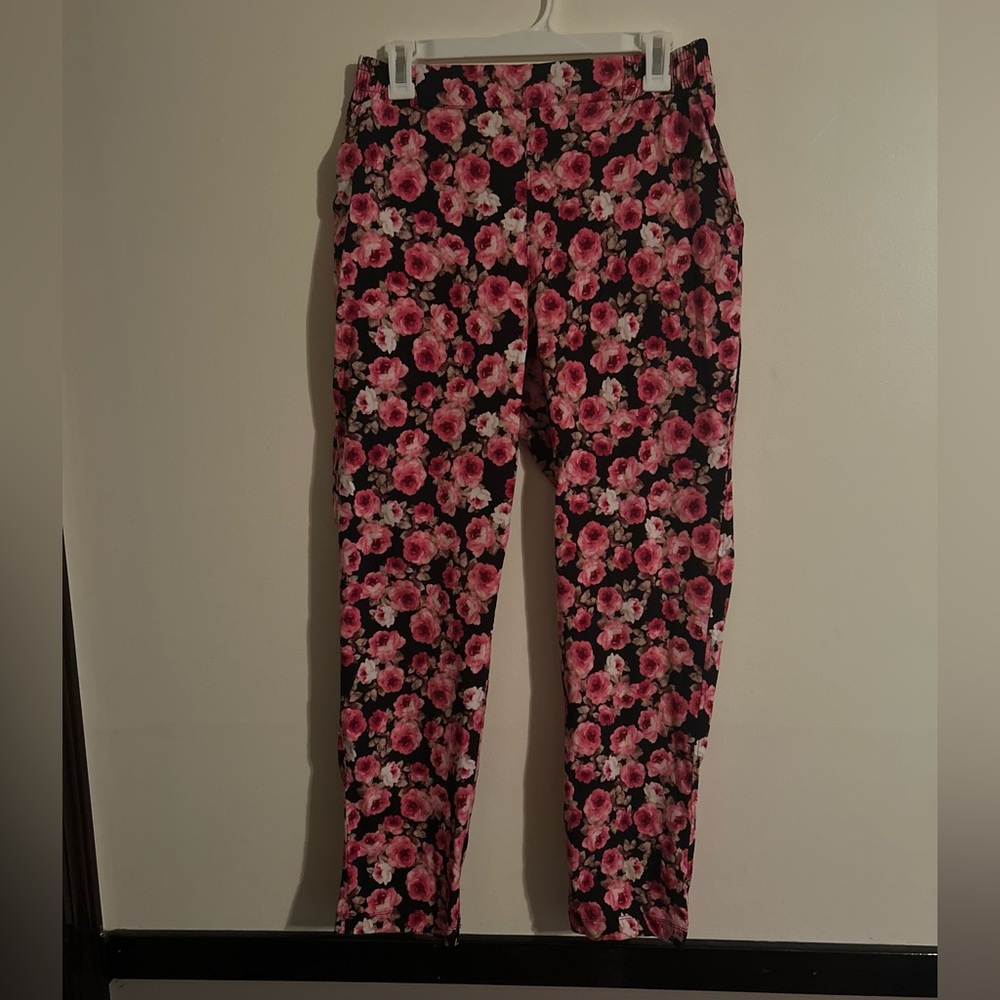 Lularoe Floral Pull On Pants